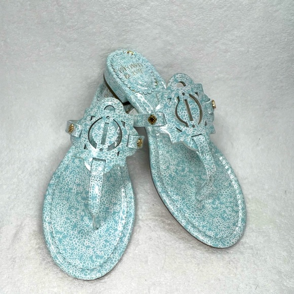 Crown & Ivy, teal blue floral sandal - Picture 2 of 5